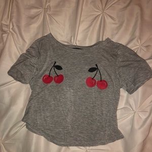 cherry on top crop tee